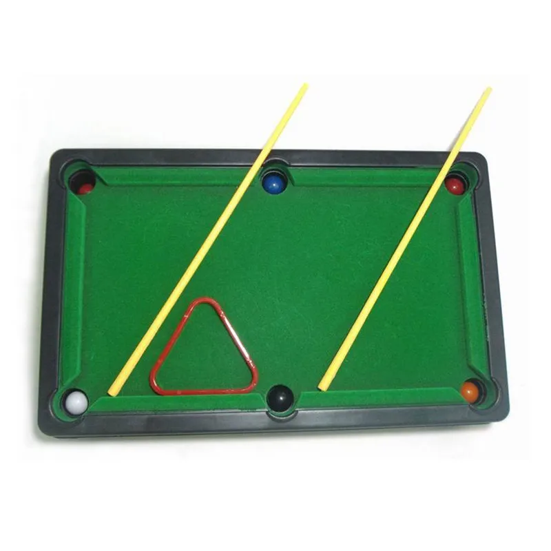 

Hot Mini pool tabletop game set toys for children mini billiard table with cues triangle and mini pool ball Gifts