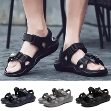 Мужская Летняя обувь; сандалии; дышащая Повседневная Уличная Нескользящая пляжная обувь для мужчин; Лидер продаж; сезон лето; водонепроницаемая обувь; пляжная Мужская обувь; 01