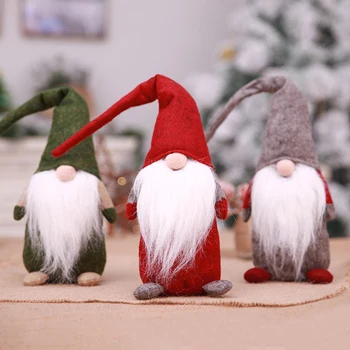 

Christmas gnome Decorations santa claus doll Xmas For Home Wood Train Crafts Accessories 2019 new year enfeites natalinos
