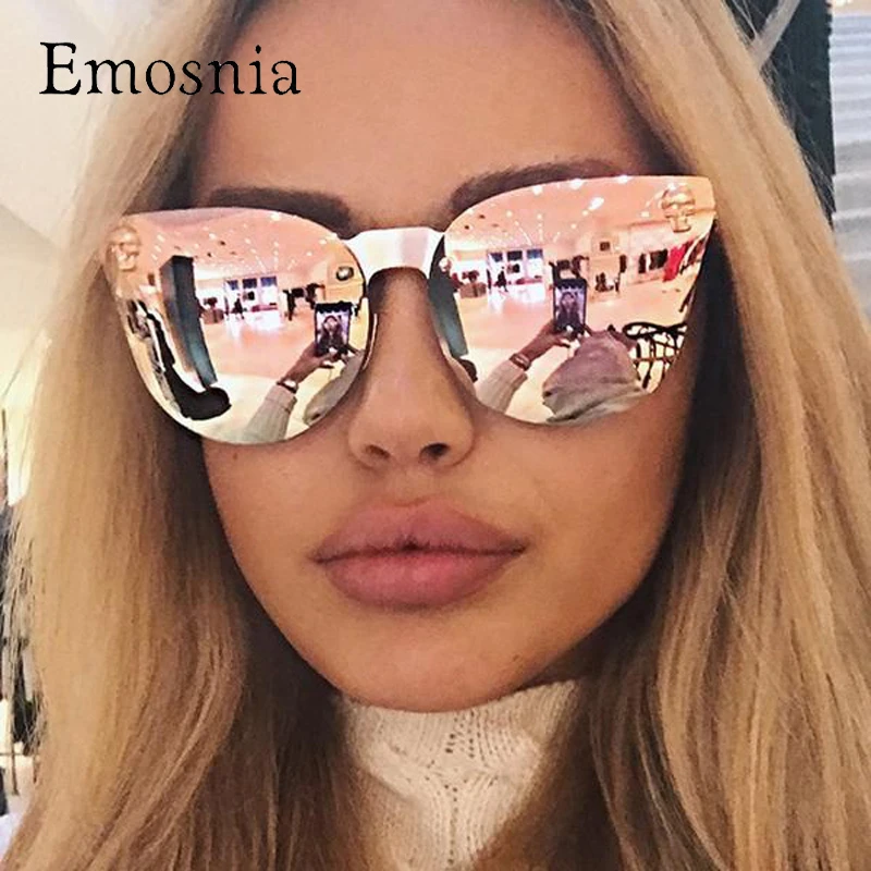 Defectuoso en el medio de la nada Hazlo pesado Emosnia gafas de sol rosas para mujer, lentes de sol con montura grande,  calavera de oro rosa, de gran tamaño, diseñador de marca|brand sun  glasses|designer sun glassessun glasses - AliExpress