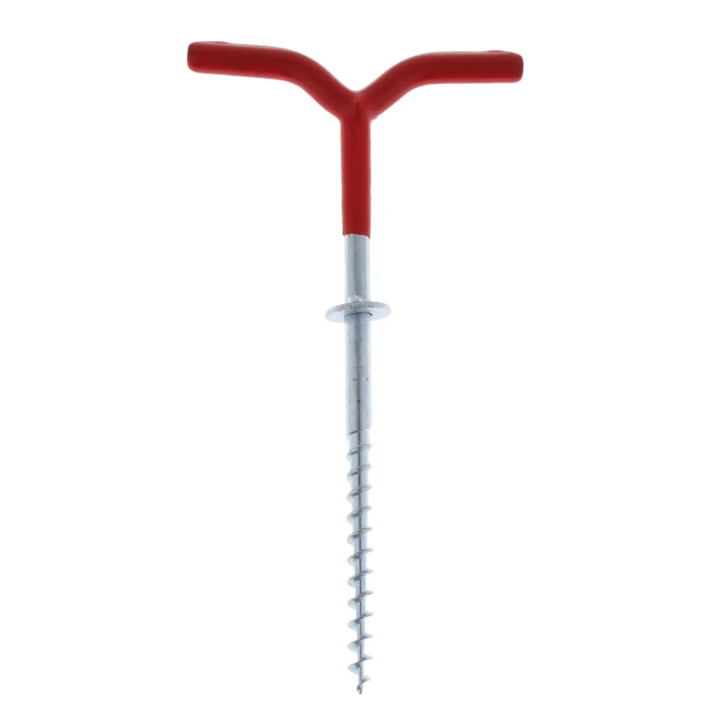 Stainless Steel Screw Fixed Nail Ice Fishing Auger Spiral Drill Rod Holder Fishing Tackle Tools Accessories