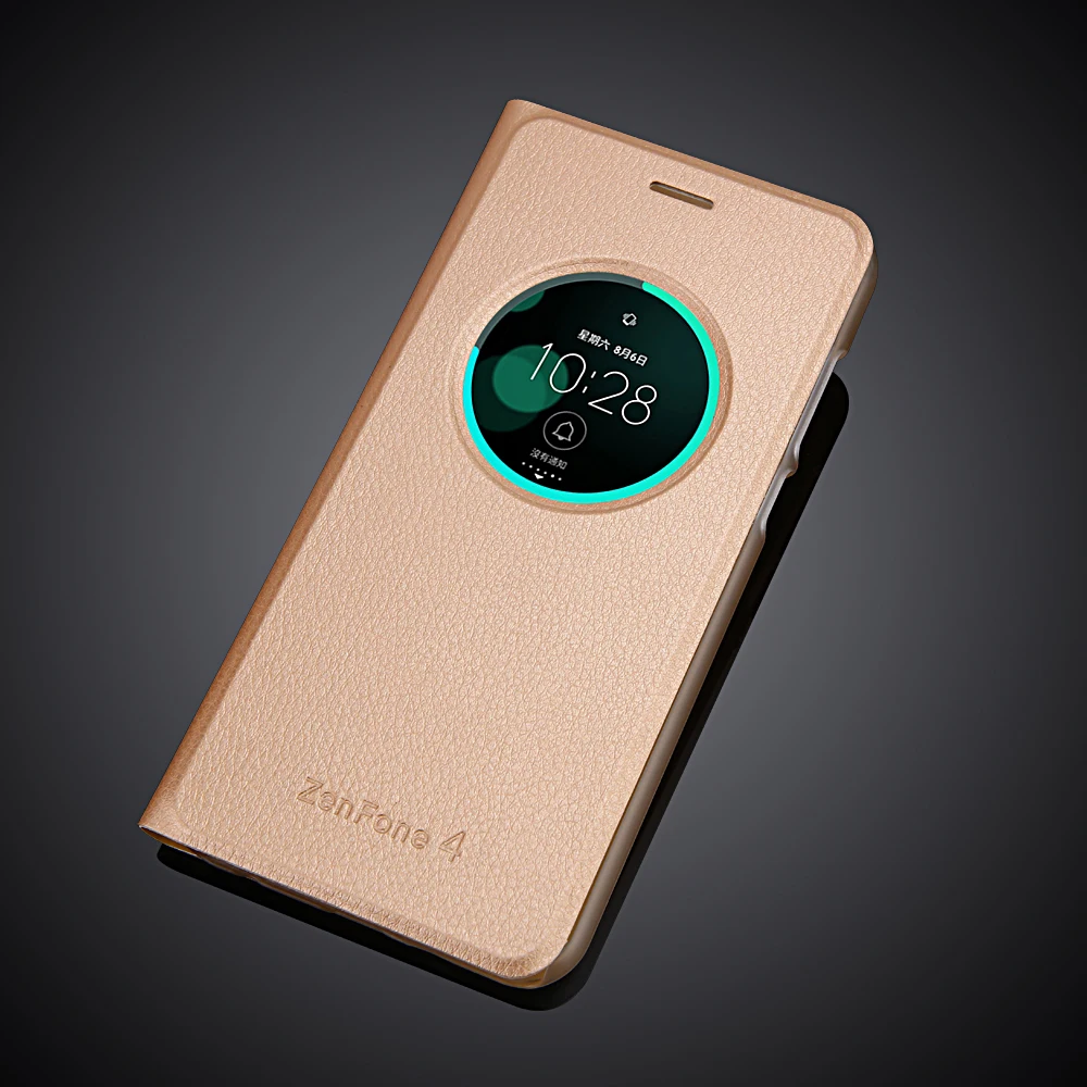 Чехол для zenfone4 чехол телефона из искусственной кожи с окошком просмотра Asus Zenfone 4