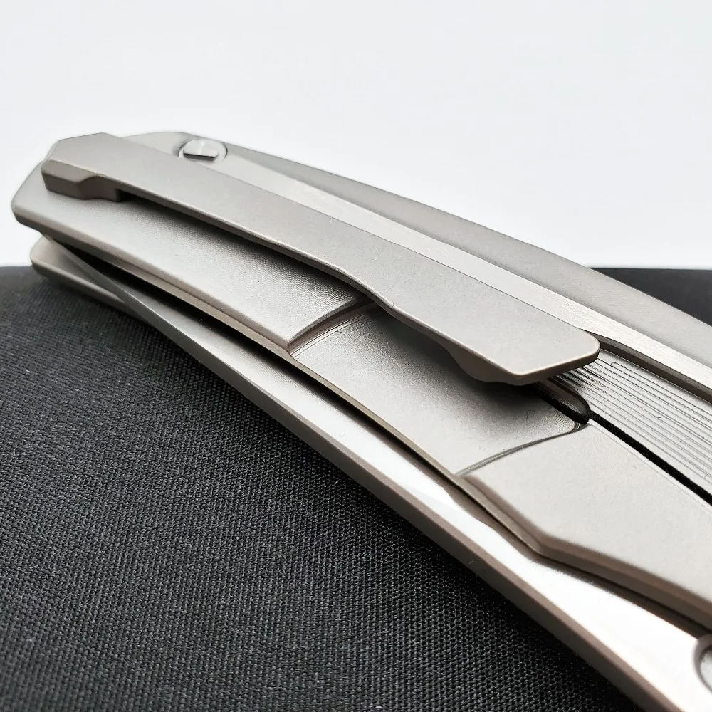 Складной нож JSSQ Bear S35VN Blade TC4 титановая ручка тактический карманный для кемпинга