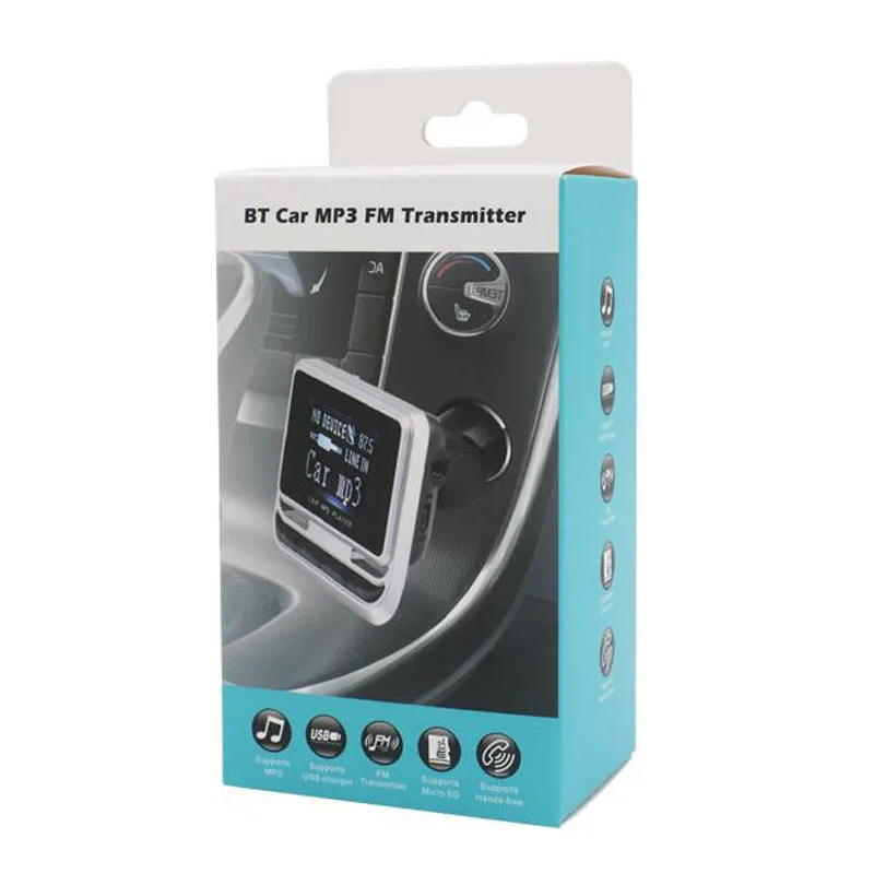 Беспроводной fm передатчик Bluetooh Автомобильный MP3 плеер громкой связи Bluetooth