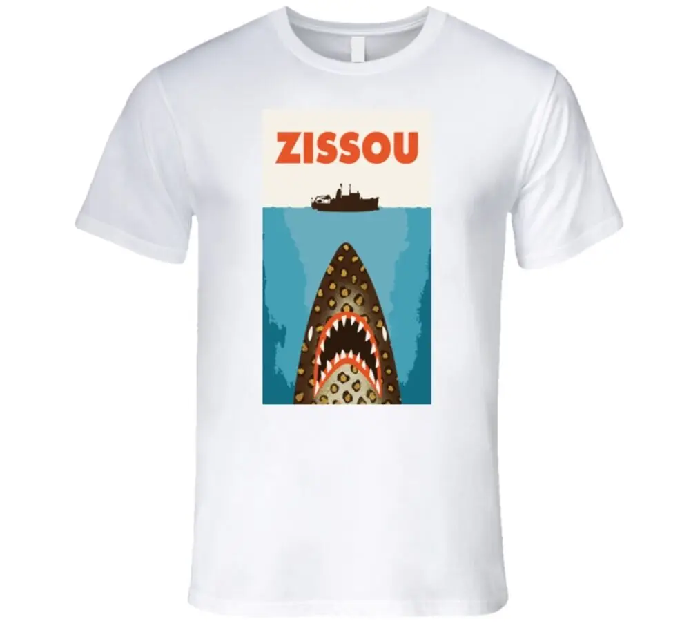 ZISSOU BILL MURRAY THE MOVIE WES ANDERSON JAWS PARODYT крутая Повседневная футболка с гордостью Мужская