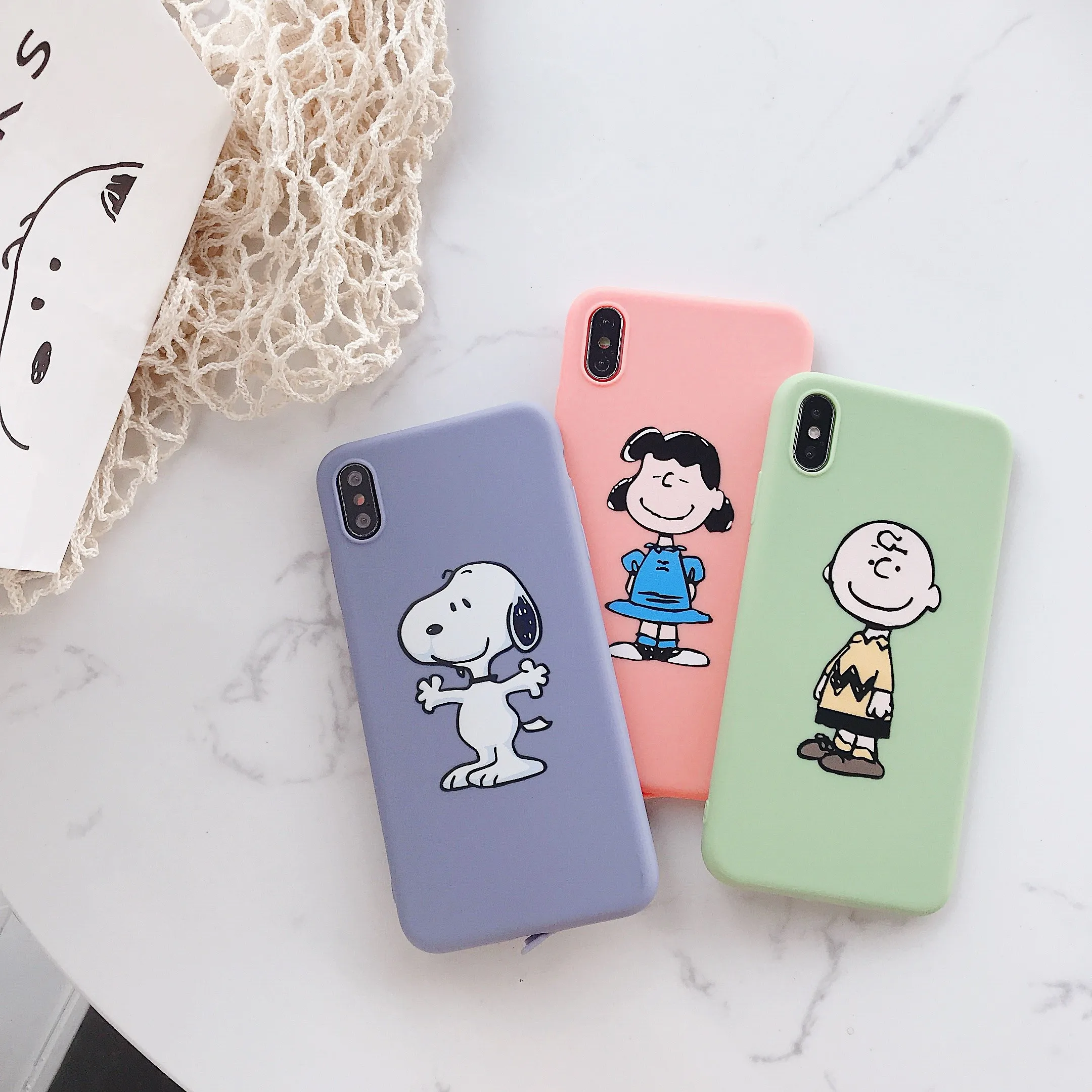 

Cute Candy Phone Case For iphone 6 6S Plus X XS MAX Cartoon Family Cover For iPhone XR 7 8Plus silicone slim Soft Back Case