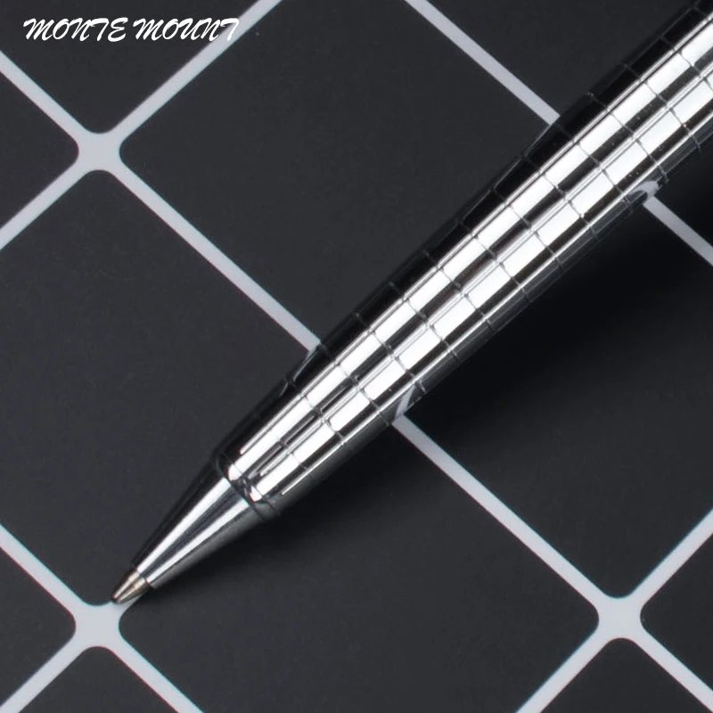 MONTE MOUNT высокое качество серый/серебристый космический крест линия Бизнес Офис Средний Перо Шариковая ручка новинка