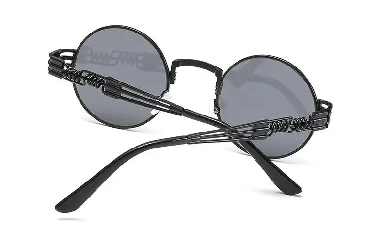 Realstar 2018 Мода Круглый Солнцезащитные очки для женщин Для женщин Брендовая Дизайнерская обувь из металла зеркальные стимпанк Защита от