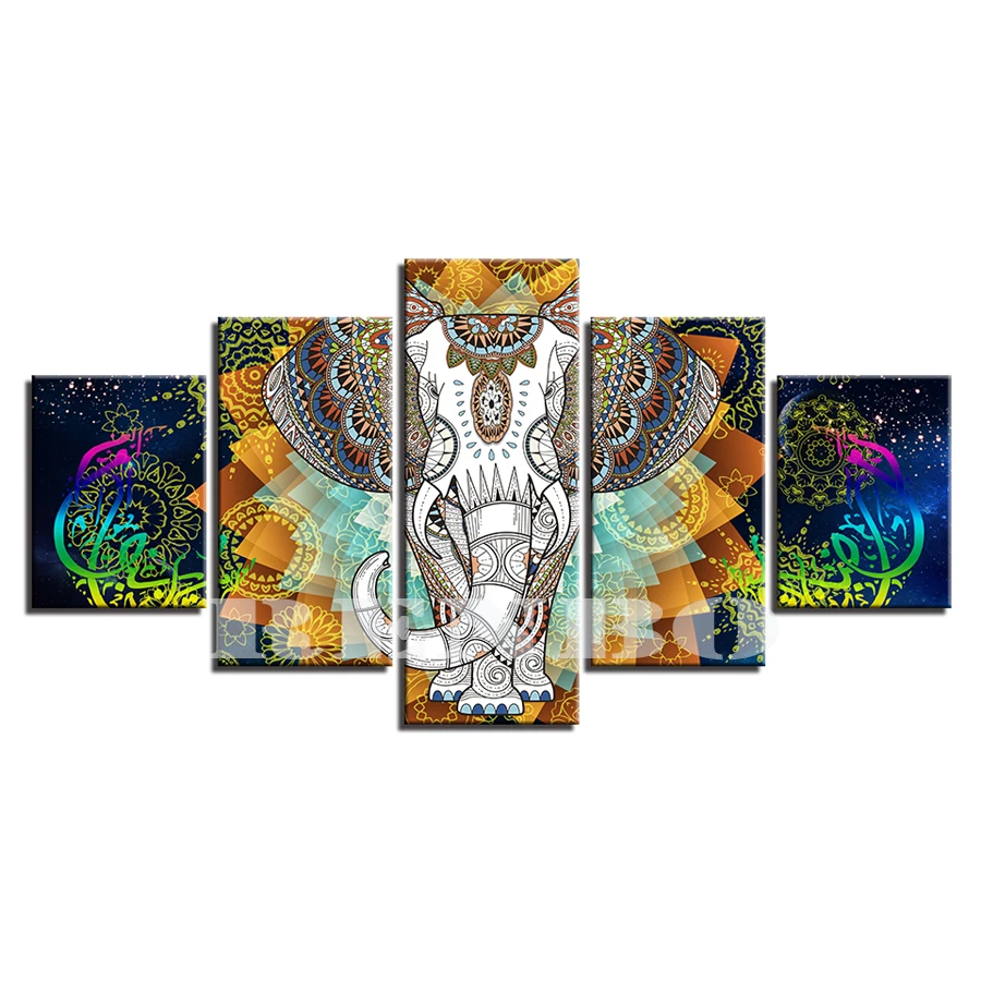 

Customized Diamond Embroidery Abstract Elephants,5d Diy Diamond Painting 5pcs/set Diamond Mosaic Rhinestones Handicrafts gifts