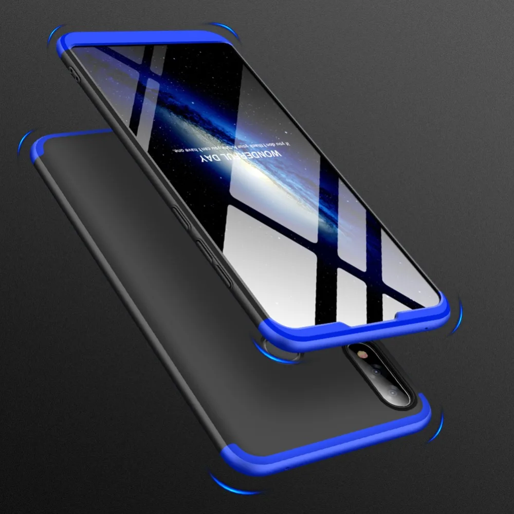Закаленное стекло + чехол для Asus ZenFone Max Pro M2 ZB631KL ASUS_X01BD с полной задней крышкой на 360