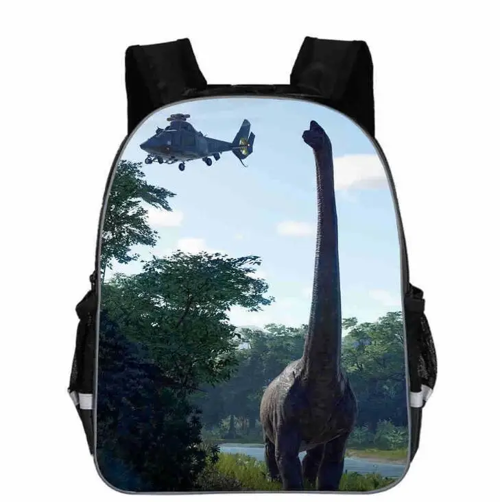 11-16 дюймов популярный рюкзак с принтом динозавра для детей с изображением животных, мир Юрского периода, сумки для девочек и мальчиков, детские школьные сумки - Цвет: photo color