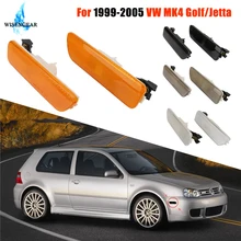 Передние боковые габаритные огни указатели поворота для Volkswagen VW Golf 4 Jetta MK4 1999-2005 мигалка желтые черные линзы/