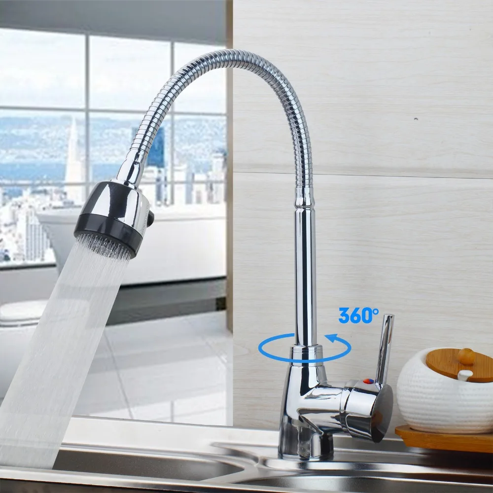 Fashion Style Polished Chrome Kitchen Faucet And Basin Faucet Two Overflow Way Kitchen Mixer Tap Deck