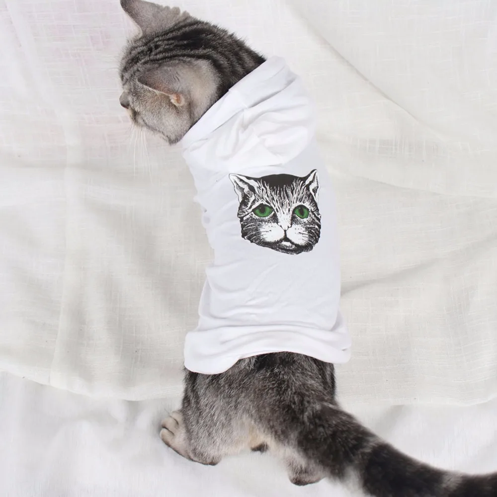 Маленькая одежда для кошек домашних животных кофта с капюшоном котенком костюм