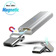 Micro USB Магнитный адаптер типа C Магнит Usb быстрая зарядка Разъем для samsung Galaxy S8 S9 Plus Note 8 9 A8 A9 A7 type-C