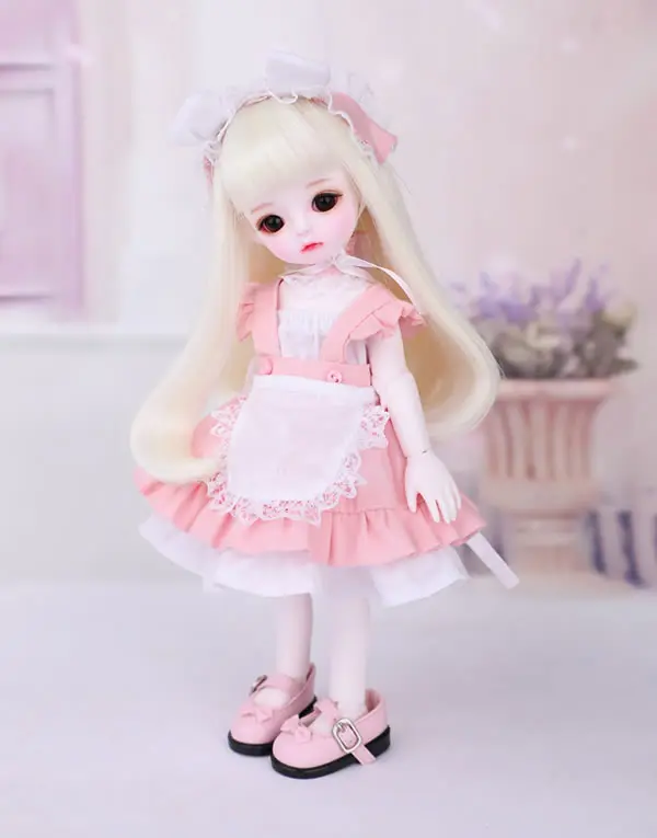 

pink 1/6 BJD Doll BJD/SD Fashion LOVELY model Resin Joint Doll For Baby Girl Birthday Gift random eyes