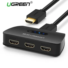 Ugreen 3 Port HDMI Schalter-rangierlok HDMI Splitter Hdmi-anschluss für XBOX 360 PS3 PS4 Smart Android HD 1080 P 3 Eingang 1 Ausgang