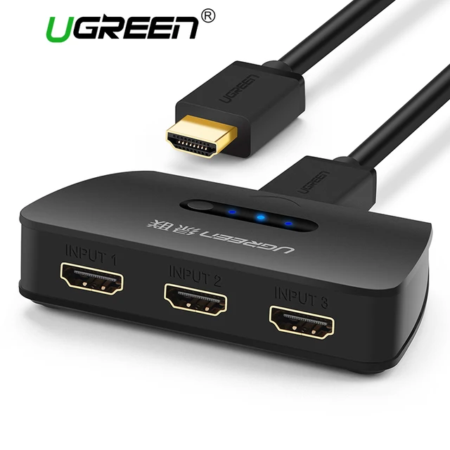 Ugreen 3 Port HDMI Switch Switcher HDMI Splitter HDMI Port for XBOX 360