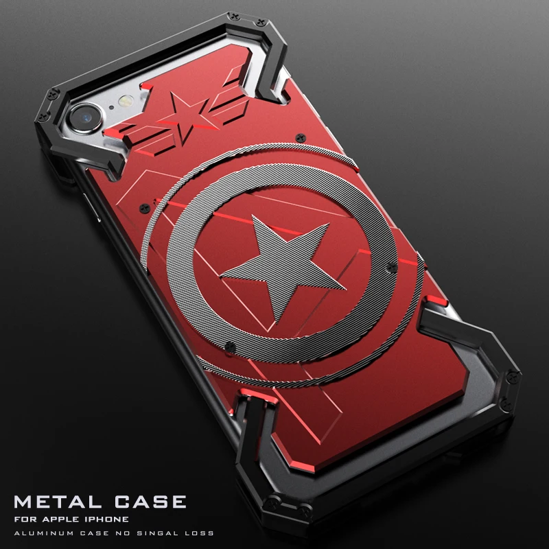 Алюминиевый армированный чехол Super Hero для iPhone 11 Pro XS Max XR X 8 7 6 6S Plus чехол-крышка для телефона с кольцом и Железным человеком-пауком