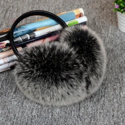 New Super Natural Leather Headphones Korea All Skin Genuine Fox Fur Ear Ear Set Ear Ear Cover Warmer New Super Natural Leather Headphones Korea All Skin Genuine Fox Fur Ear Ear Set Ear Ear Cover Warmer