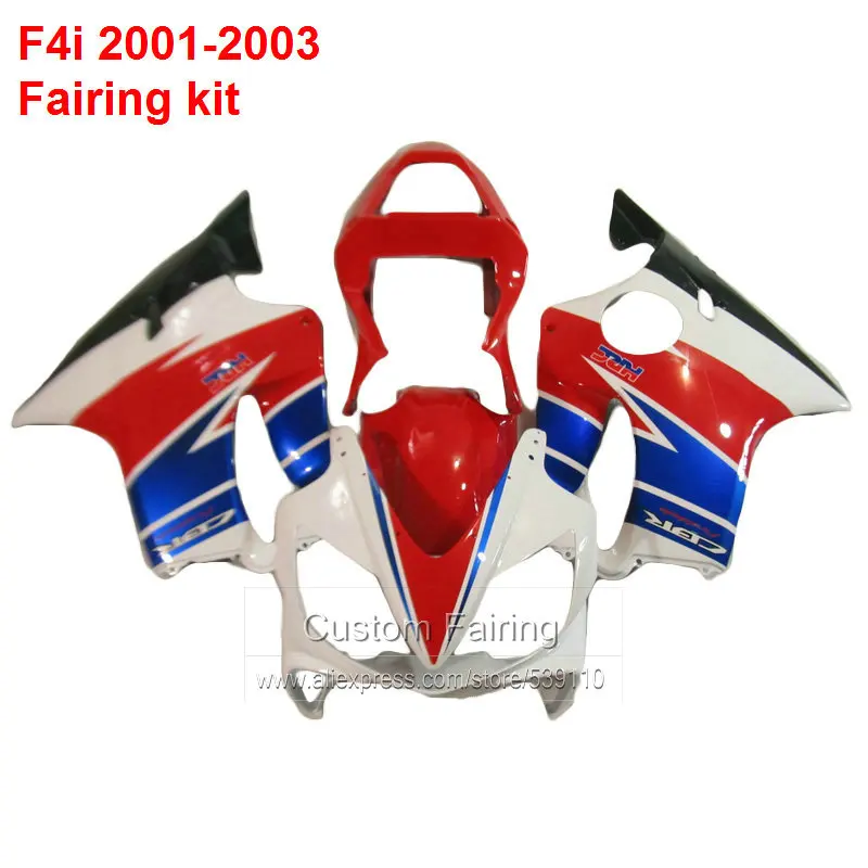 Motorcylce Fairing Kit For HONDA CBR600 F4i 01 03 02 ( WHITE & RED