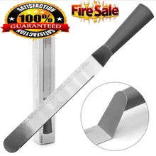 15 дюймов нержавеющая сталь с чешуей крем шпатель масло торт нож для пиццы Кондитерские лезвия режущий инструмент шпатель Smoother разбрасыватель