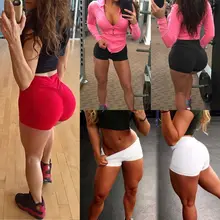 Женские шорты с высокой талией и рюшами на спине для занятий спортом