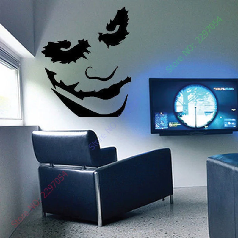 

NEW LARGE THE JOKER HEATH LEDGER BATMAN WALL ART STICKER KIDS BEDROOM CHILDREN