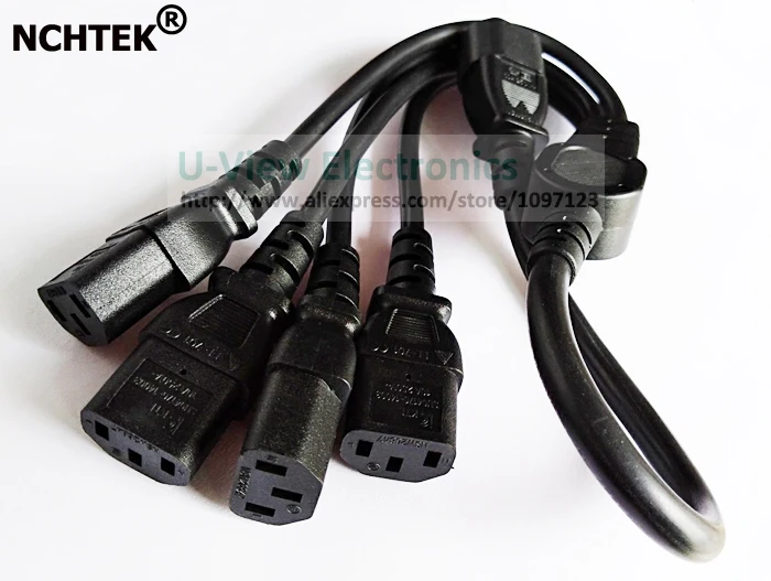 Кабель NCHTEK IEC 320 C14 штекер на 4 x C13 женский 10 а/250 В гнезда для флэда/Бесплатная