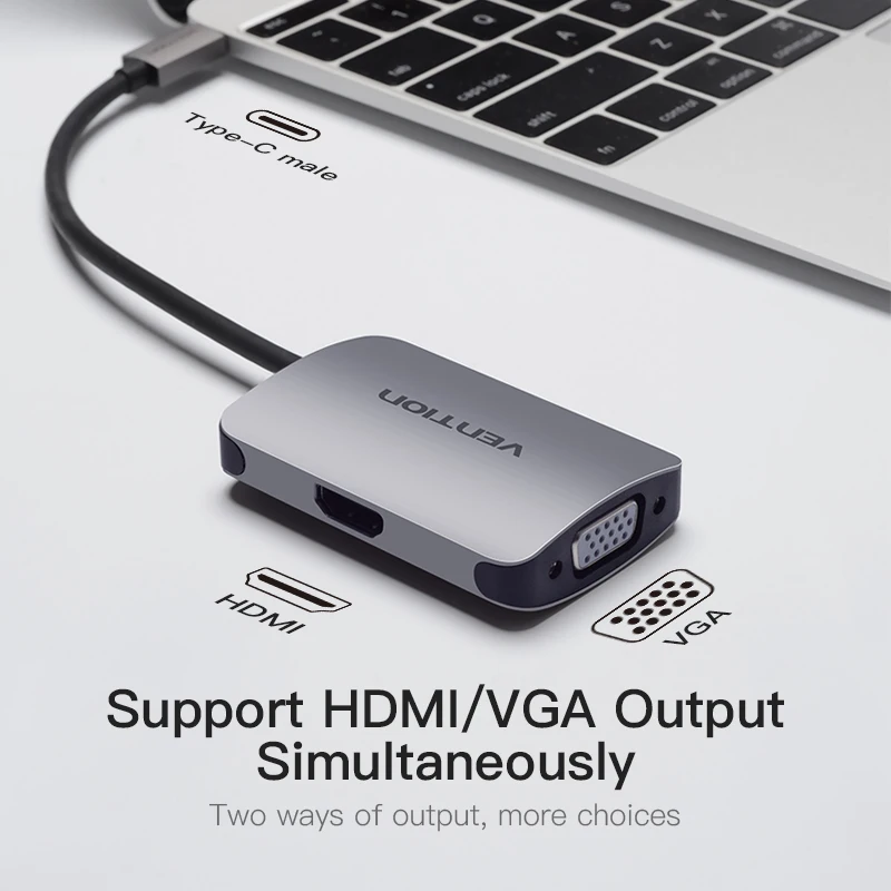 Vention USB C к HDMI концентратора Тип в 2 0 4 K VGA PD адаптер для MacBook huawei P10 P20 Pro samsung Galaxy S8 S9 + c