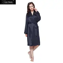 Lilysilk халат женский домашняя одежда для женщин шелковый атласные классические средней длины 22 momme