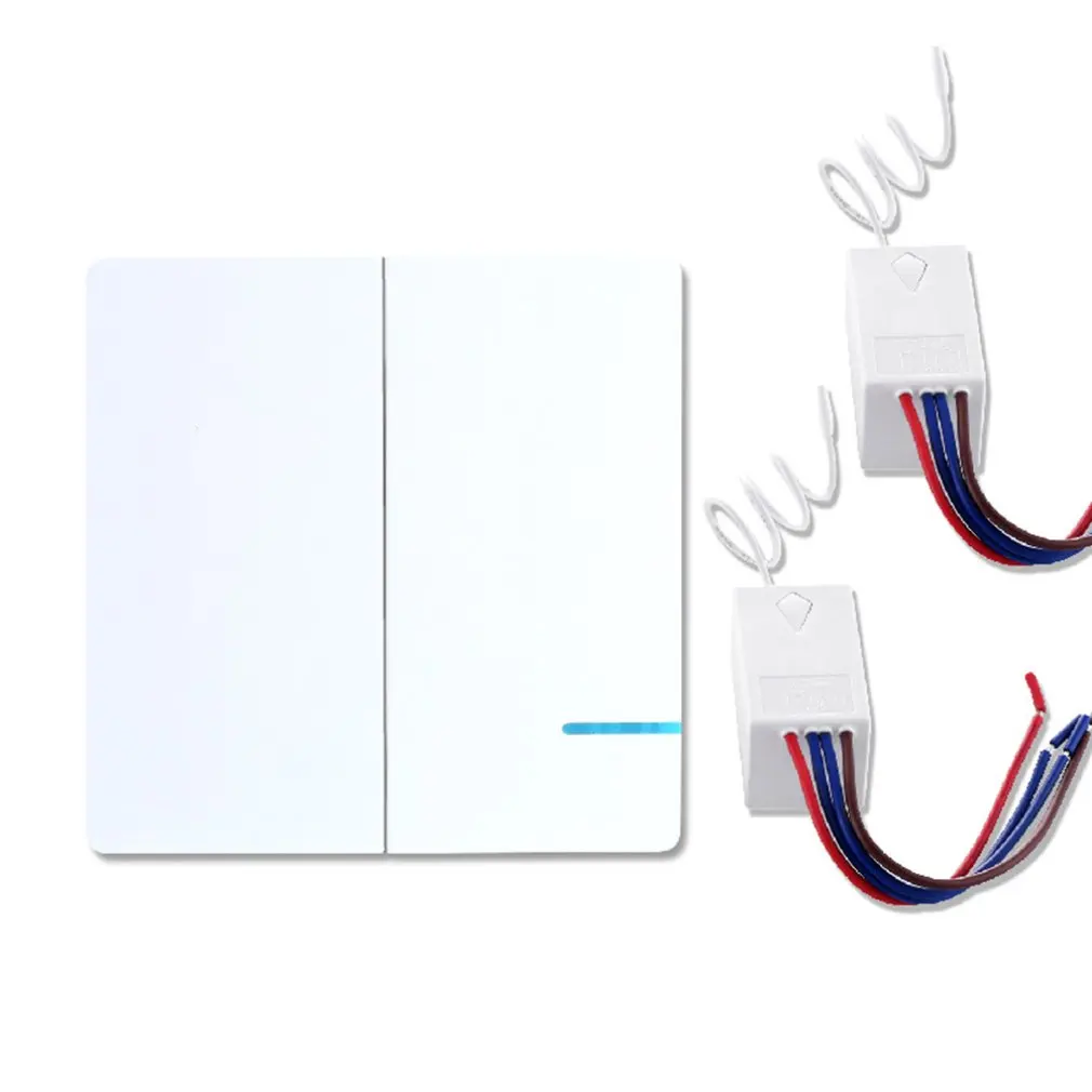 SW-K1&R02 86 Type RF Remote Wall Control Light Wireless Switch Waterproof Panel Home Switch One Button No Frame Drop Shipping