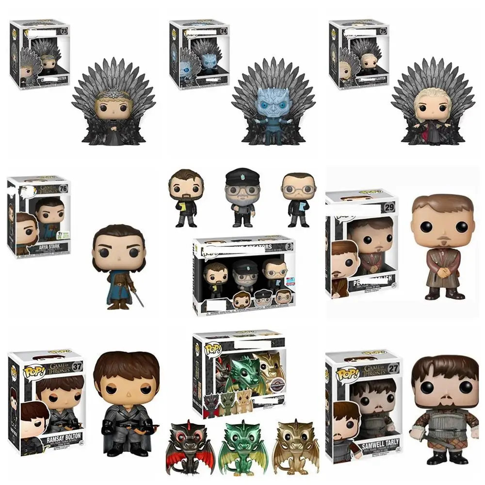 

FUNKO POP Game of Thrones Iron Throne ARYA STARK JON SNOW DAENERYS HOUND JAIME LANNISTER MOUNTAIN Figure Collection model toys