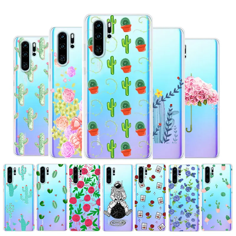 

Cactus Flower Case For Huawei P30 Pro Case P 30 Pro Case Soft Silicone Back Cover Phone Case For Huawei P30 Pro VOG-L29 P30Pro