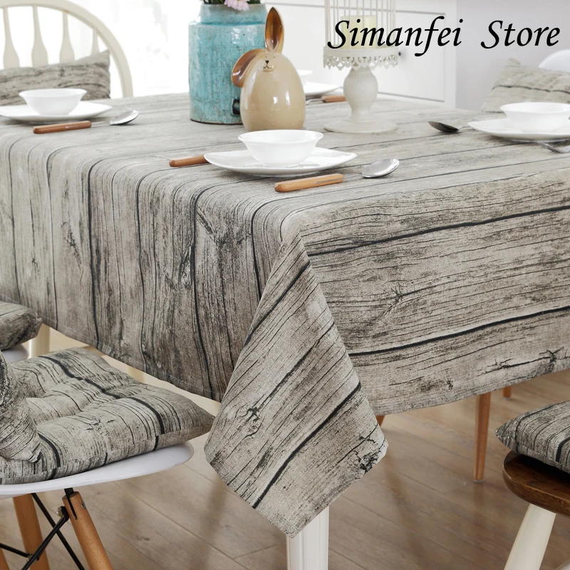 

Retro Minimalist Wood Linen Table Cloths