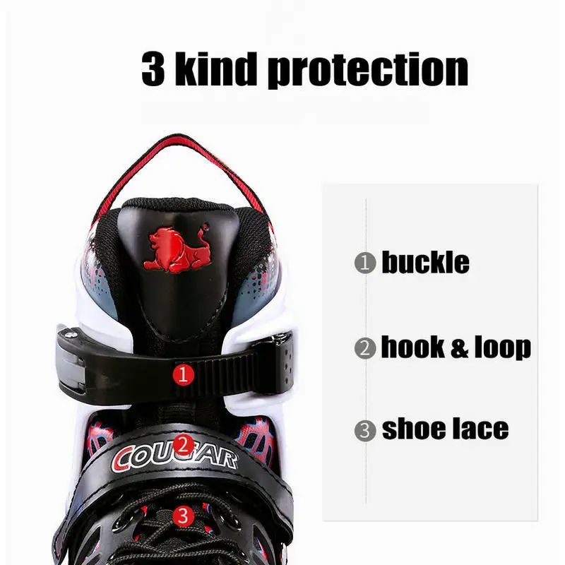 4 عجلات مراهقون الأسطوانة الزلاجات ، ABEC-7 الصامتة المحور تحمل مضمنة ، الصامتة بو عجلة الأسطوانة الموافقة SGS اختبار