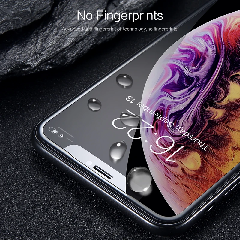 FLOVEME 7D HD защитное закаленное стекло для iPhone XS Max XR изогнутый край протектор экрана