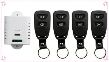 

85V 110V 120V 220V 250V 10A 1CH Remote Control Light Switch Relay Output Radio Receiver Module and 4pcs Belt buckle Transmitter