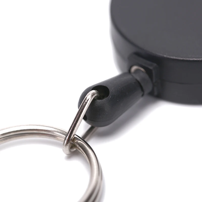 Эластичность стальной проволоки Веревка Эластичный брелок Recoil спортивный выдвижной кольцо для ключей с сигнализацией анти-потеря лыжный Пасс ID карты ремешок для телефона