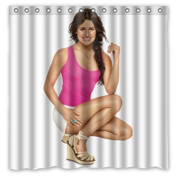 

2016 lea michele Waterproof Shower Curtain Polyester Fabric Bath Curtains Cortinas Para Banheiro Hot Sale 180x180cm
