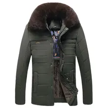 Мужская зимняя и осенняя хлопковая куртка среднего возраста, Новое мужское теплое пальто, куртка