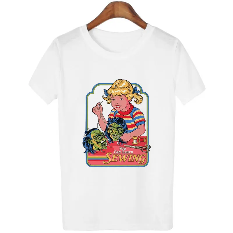Модные топы в Корейском стиле, винтажная женская футболка 80-90, забавная футболка с принтом "уличная одежда Харадзюку" - Цвет: 1384white
