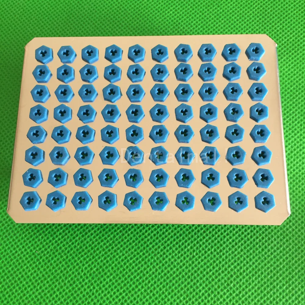 

Dental 80-Holder Tray for Implant Drill Bur Organizer Holder Box Tray