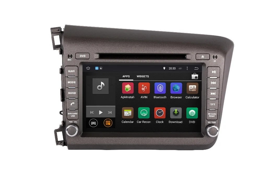 

GIFT ROM 16G Quad Core Android 7.1 Fit HONDA CIVIC 2012 2013 2014 2015 CAR DVD PLAYER Multimedia Navigation GPS STEREO DVD RADIO