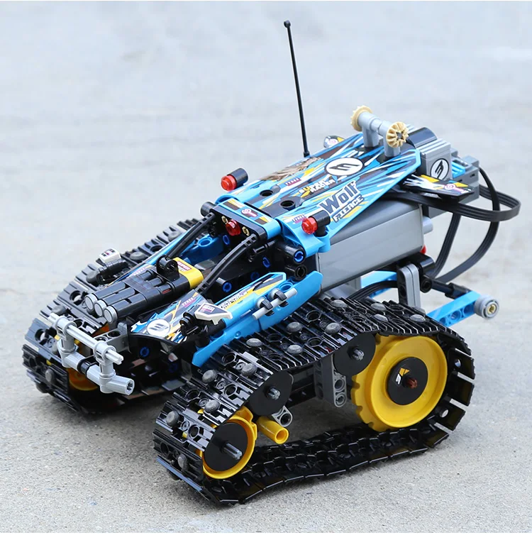 Техника decool RC с дистанционным управлением трюк гонщик совместимый lepinly 42095