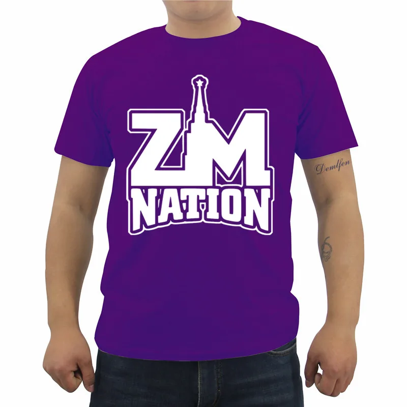 Новая футболка Zm Nation nation с забавным принтом Мужская хлопковая коротким рукавом и