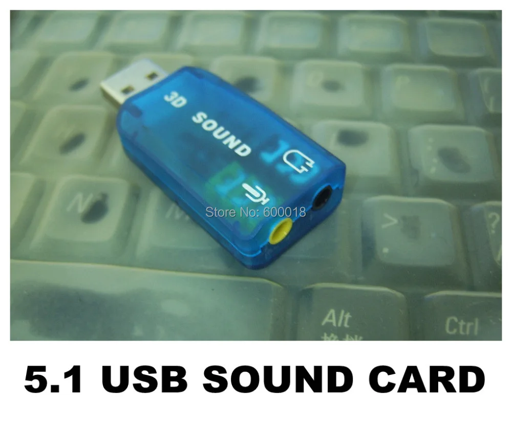 USB 2,0 3D Звуковая карта 5,1 Компьютерные компоненты, звуковая карта USB