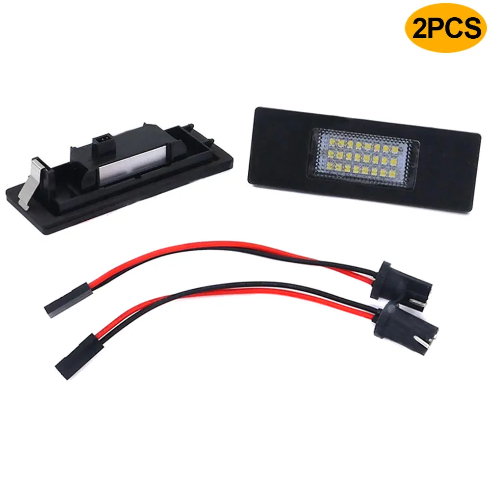 

2Pcs Car LED License Number Plate Light No Error 24 Leds Trunk Lamp for BMW E81 E87 E63 E64 E89 Z4 F20 F21 CSL2017