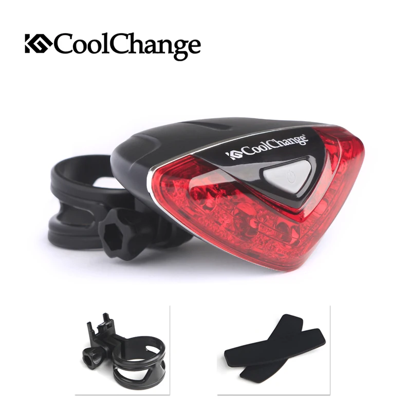Top Coolchange 5 LED Super Bright Rear Light Bicycle Red Lamp Flashlight Bike Taillight Cycling Led Light Mountain BikeAccessories 1