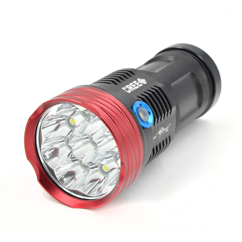 

LED Flashlight Torch 9*Cree XML T6 10000 Lumen 3 Switch Modes White Light Super Bright Outdoor Emergency Night Lamp Camping